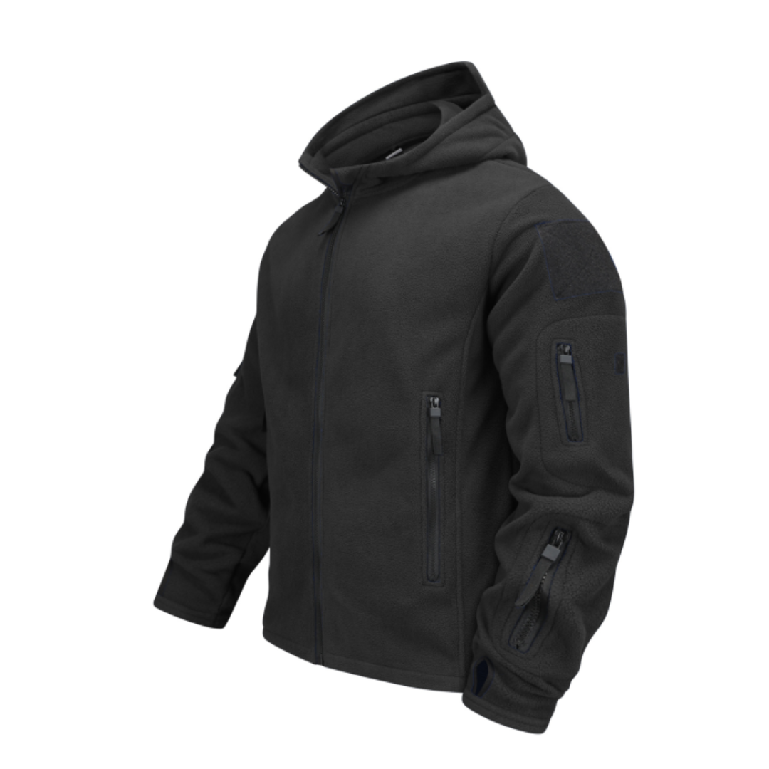 Men's Hooded Fleece Jacket Multi Pocket