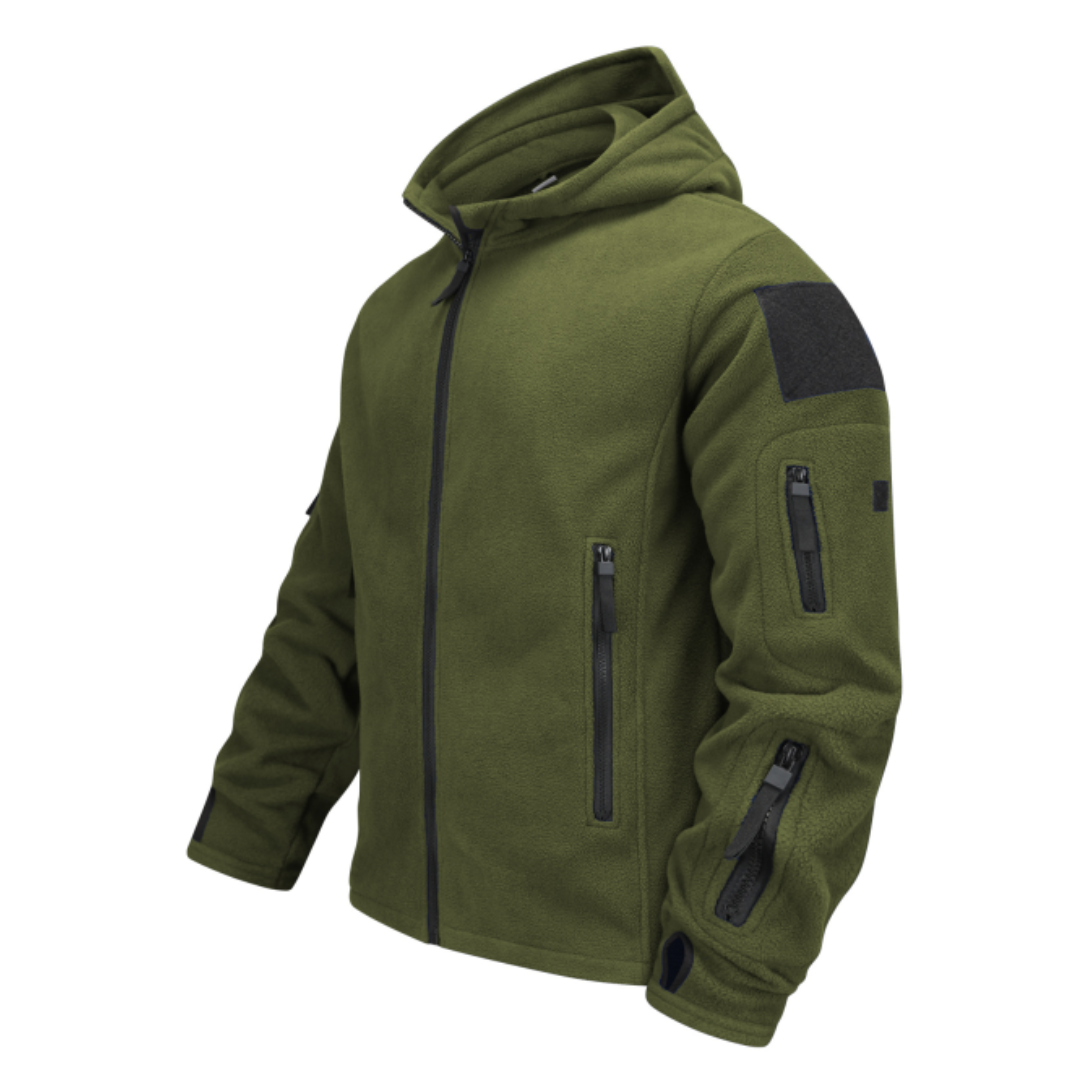 Men's Hooded Fleece Jacket Multi Pocket