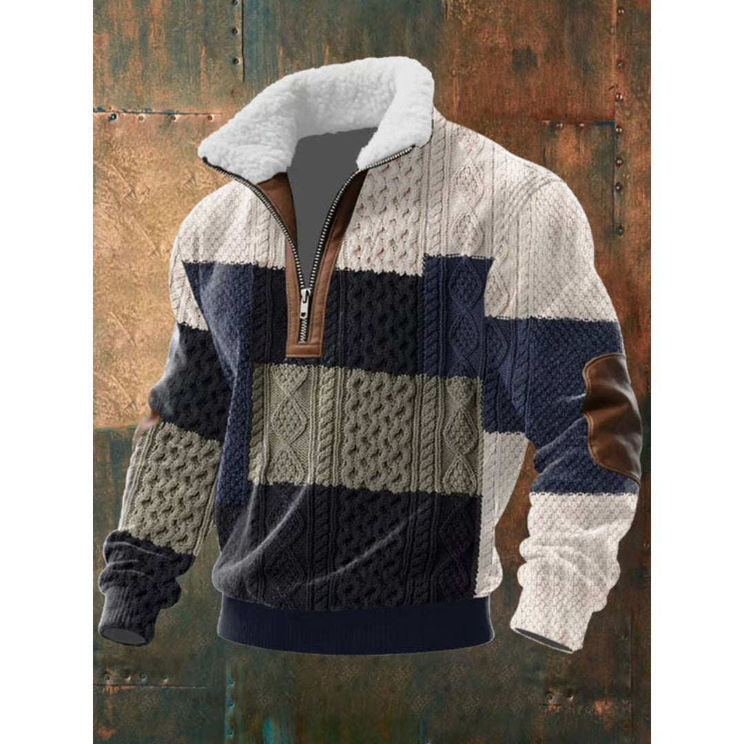 Men's Quarter Zip Sweater Fleece Pullover