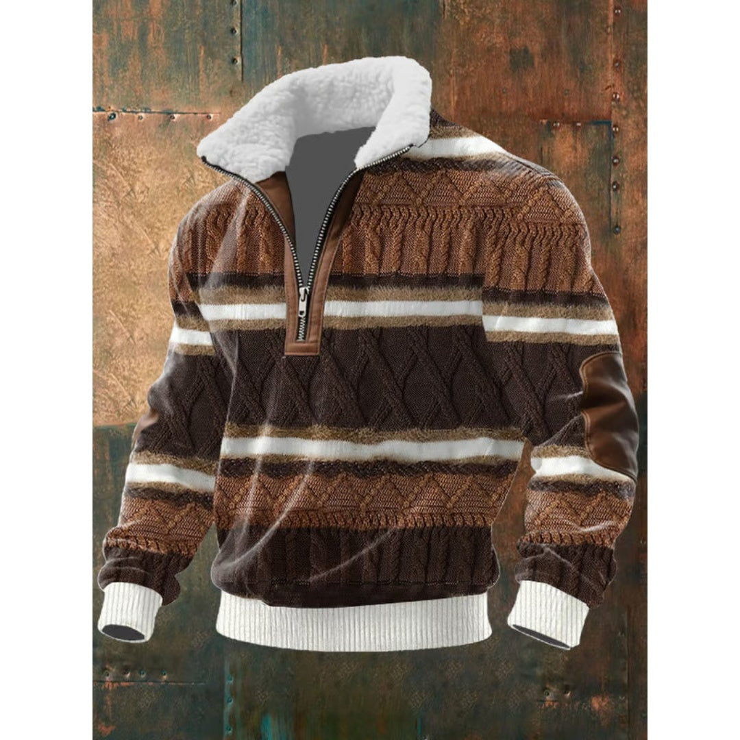 Men's Quarter Zip Sweater Fleece Pullover