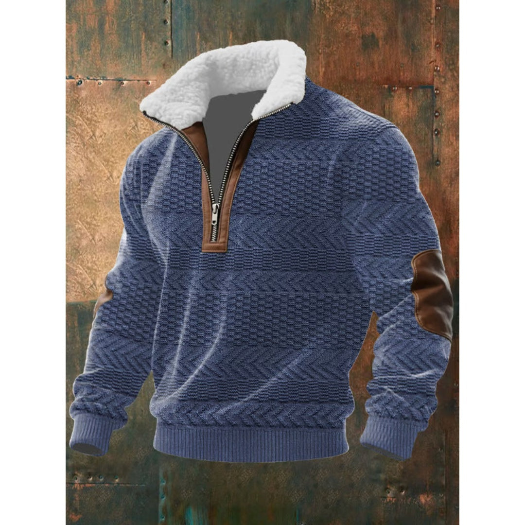 Men's Quarter Zip Sweater Fleece Pullover