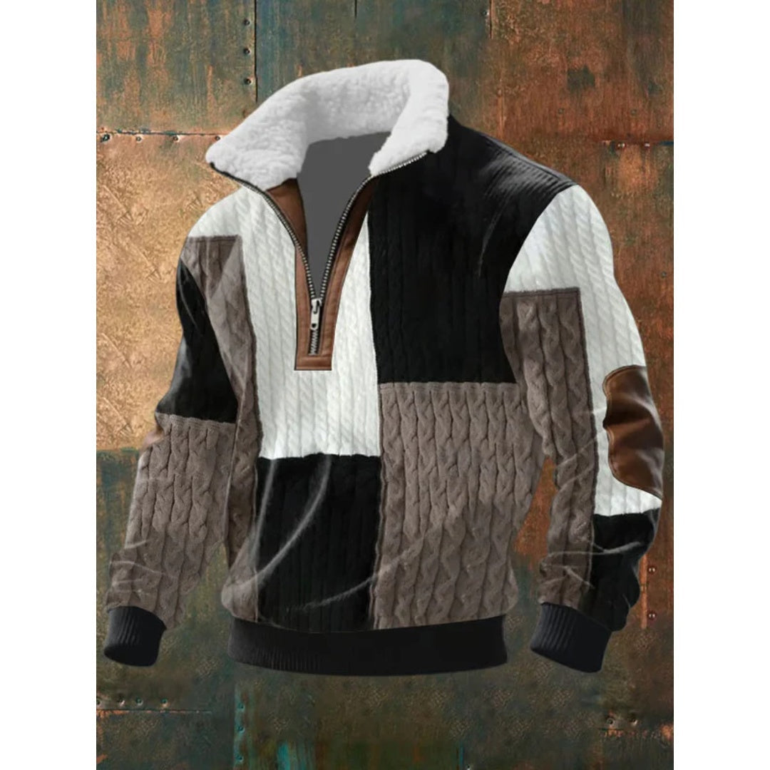 Men's Quarter Zip Sweater Fleece Pullover