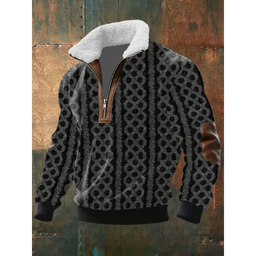 Men's Quarter Zip Sweater Fleece Pullover