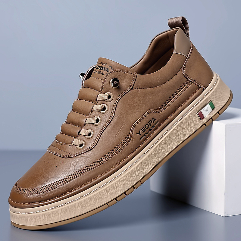 Quentin | Men's Leather Casual Sneakers Cushioned Sole
