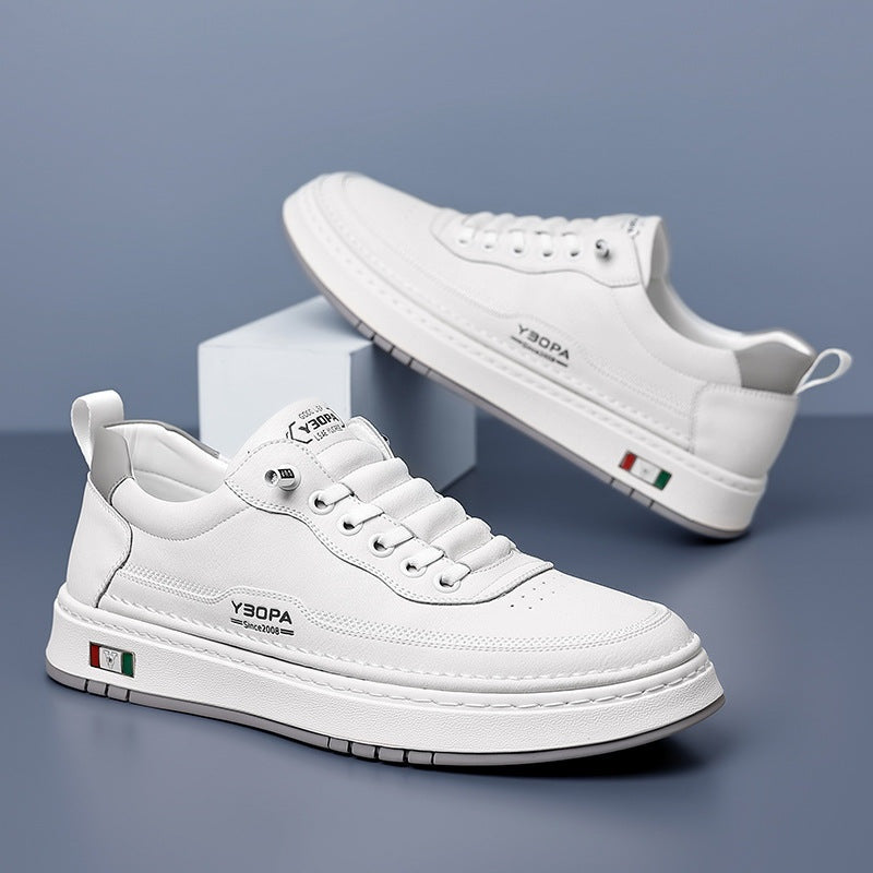 Quentin | Men's Leather Casual Sneakers Cushioned Sole