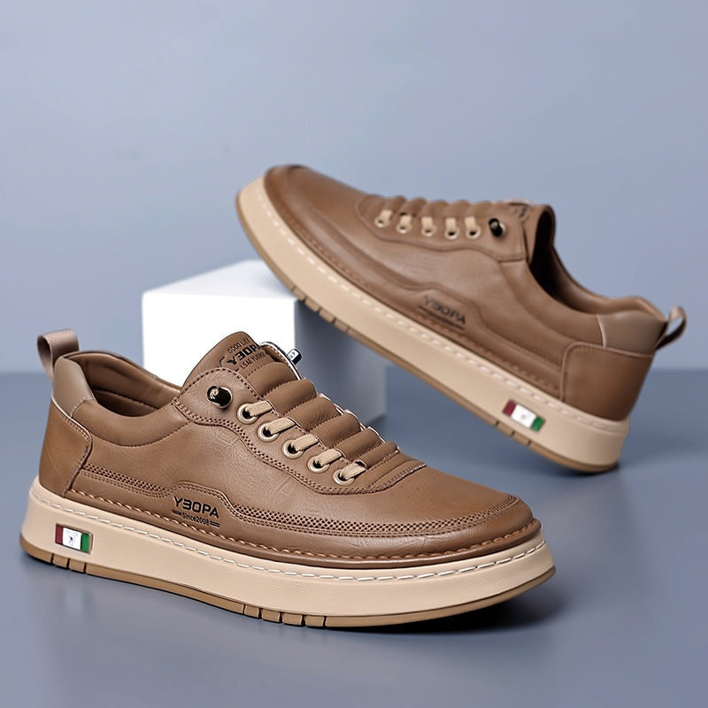 Quentin | Men's Leather Casual Sneakers Cushioned Sole
