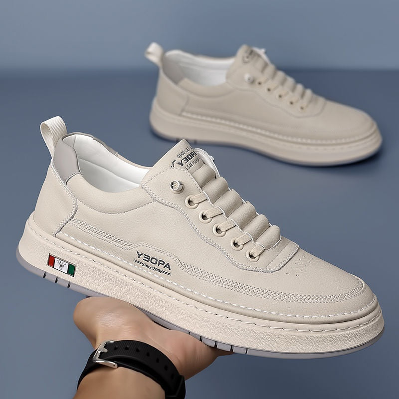 Quentin | Men's Leather Casual Sneakers Cushioned Sole