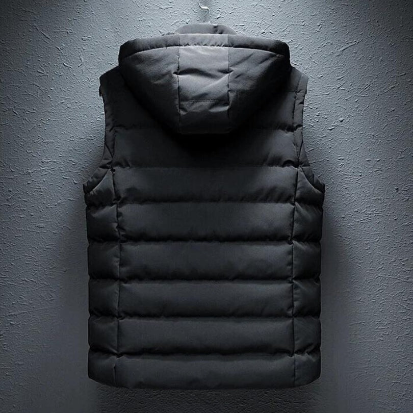 Noah | Men's Hooded Puffer Vest Zip Up