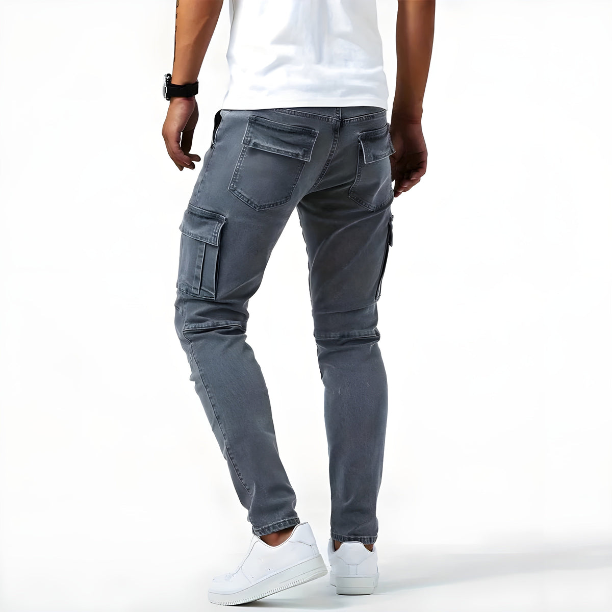 Travis | Men's Slim Cargo Pants Multi Pocket