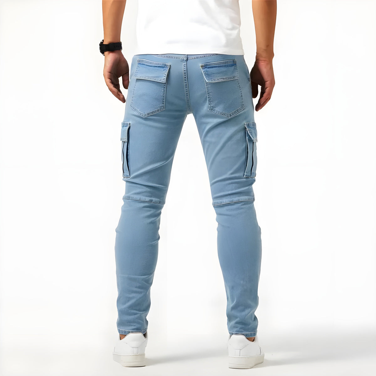 Travis | Men's Slim Cargo Pants Multi Pocket