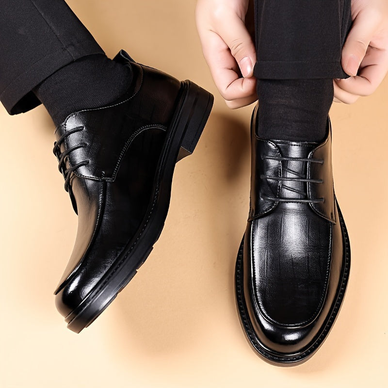 Elijah | Men's Classic Leather Derby Shoes Lace Up