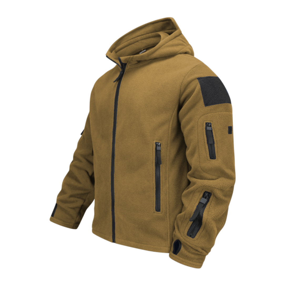 Men's Hooded Fleece Jacket Multi Pocket
