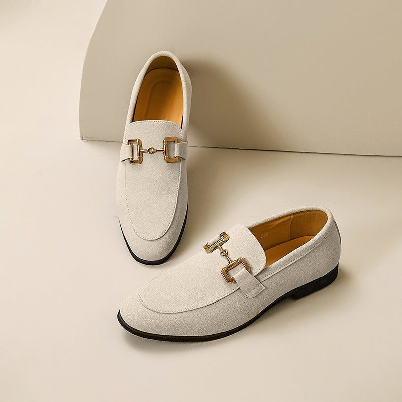 Arthur | Men's Suede Loafers Slip On Buckle