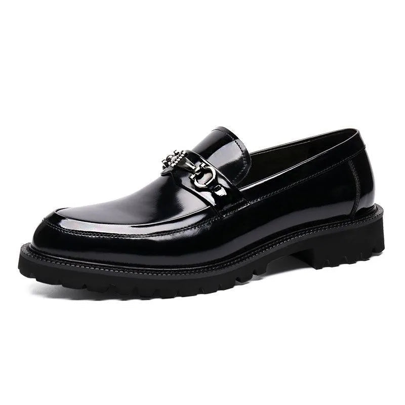 Roland | Men's Leather Loafers Buckle Lug Sole