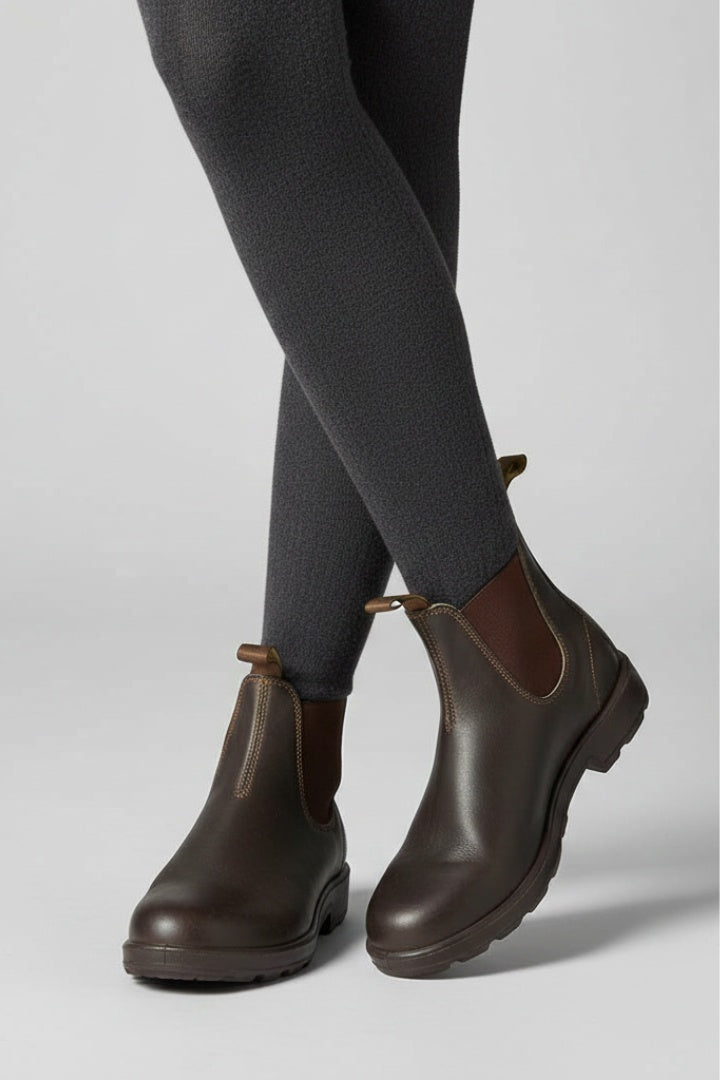 Maya | Women's Leather Chelsea Ankle Boots Slip On Chunky Sole