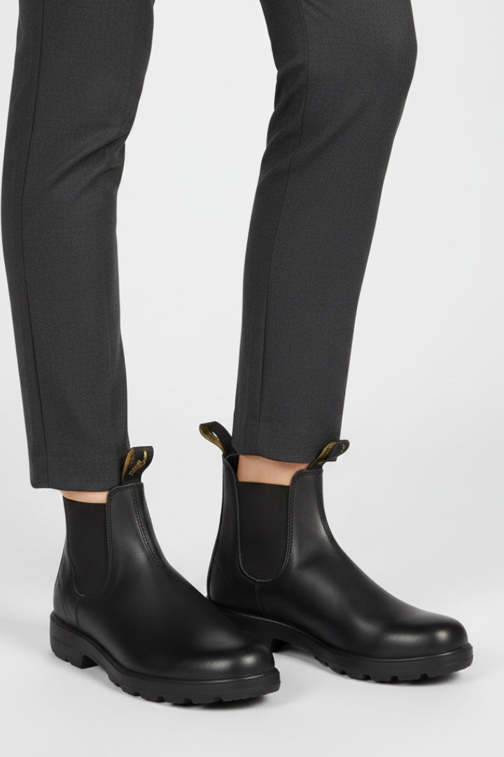 Maya | Women's Leather Chelsea Ankle Boots Slip On Chunky Sole