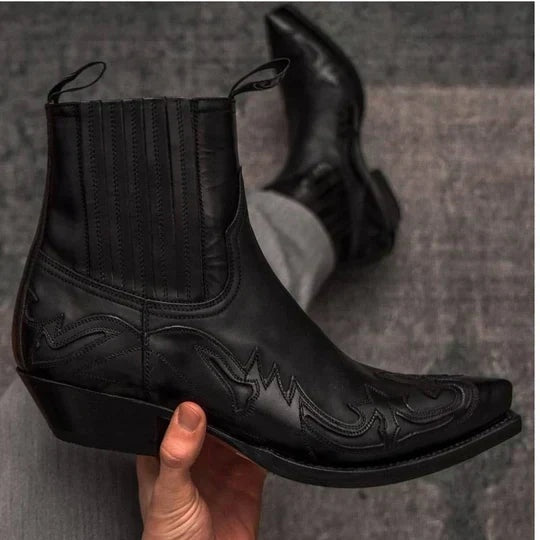 David | Men's Leather Cowboy Boots Classic Western
