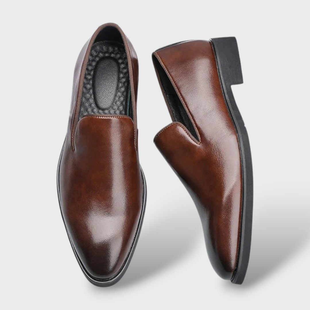 Victor | Men's Leather Loafers Pointed Toe Dress Shoes