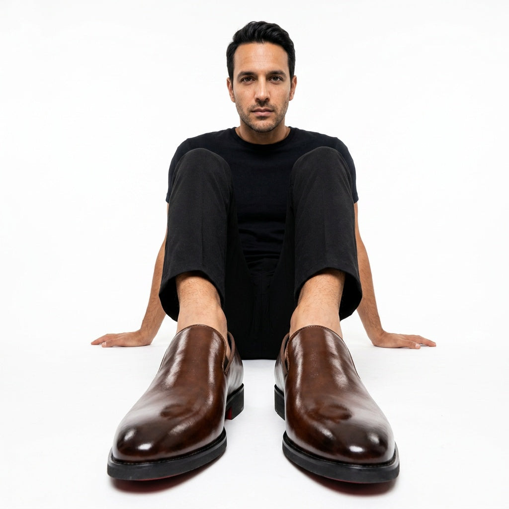 Victor | Men's Leather Loafers Pointed Toe Dress Shoes