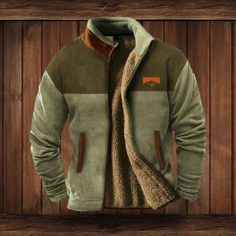 Men's Aztec Print Sherpa Jacket Winter Fleece