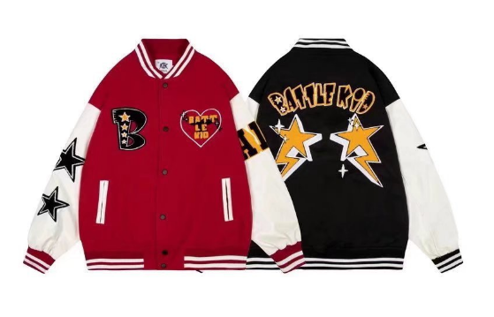 Derek | Men's Embroidered Varsity Jacket Oversized Letterman
