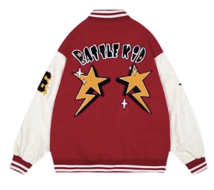 Derek | Men's Embroidered Varsity Jacket Oversized Letterman