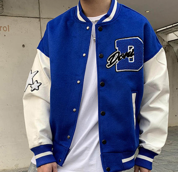 Derek | Men's Embroidered Varsity Jacket Oversized Letterman