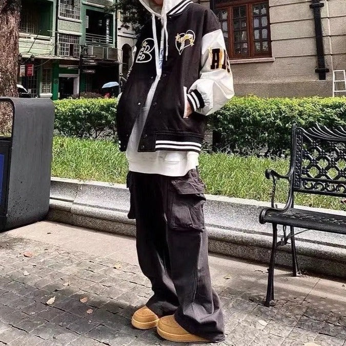 Derek | Men's Embroidered Varsity Jacket Oversized Letterman