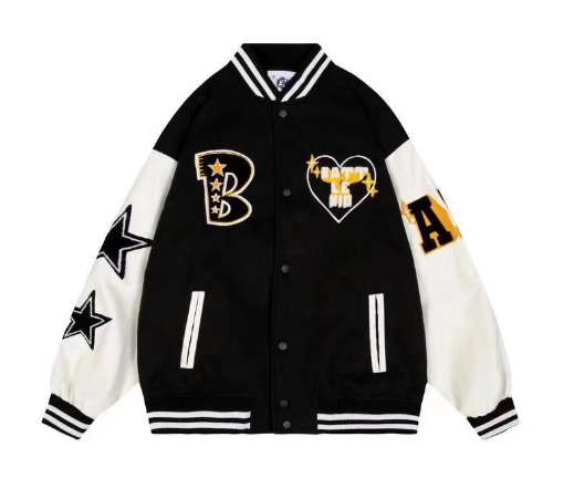 Derek | Men's Embroidered Varsity Jacket Oversized Letterman