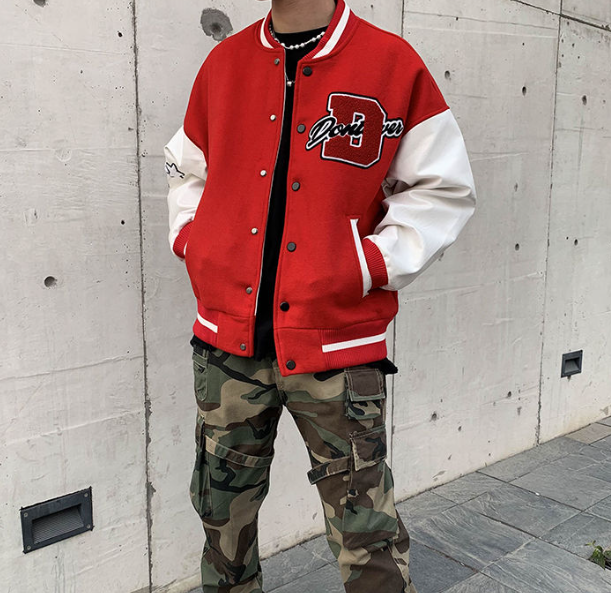 Derek | Men's Embroidered Varsity Jacket Oversized Letterman