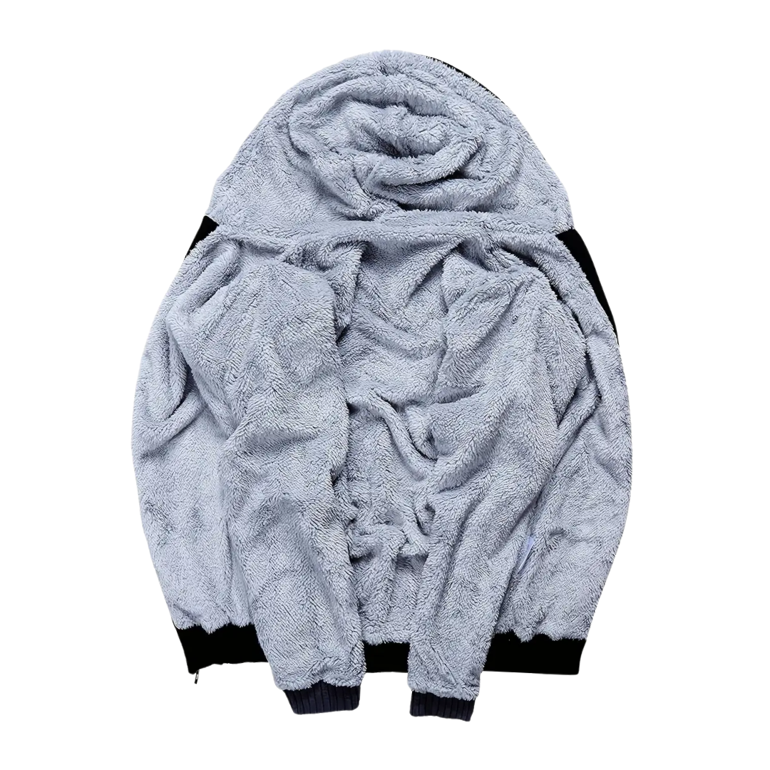 Elias | Men's Sherpa Lined Zip Up Hoodie Sweatshirt Winter
