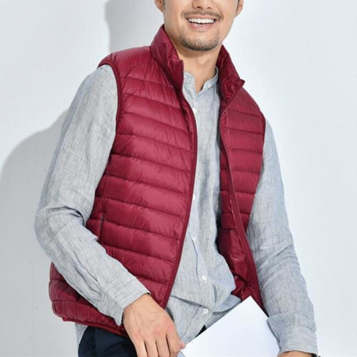 Morgan | Women's Puffer Vest Stand Collar Zip Up
