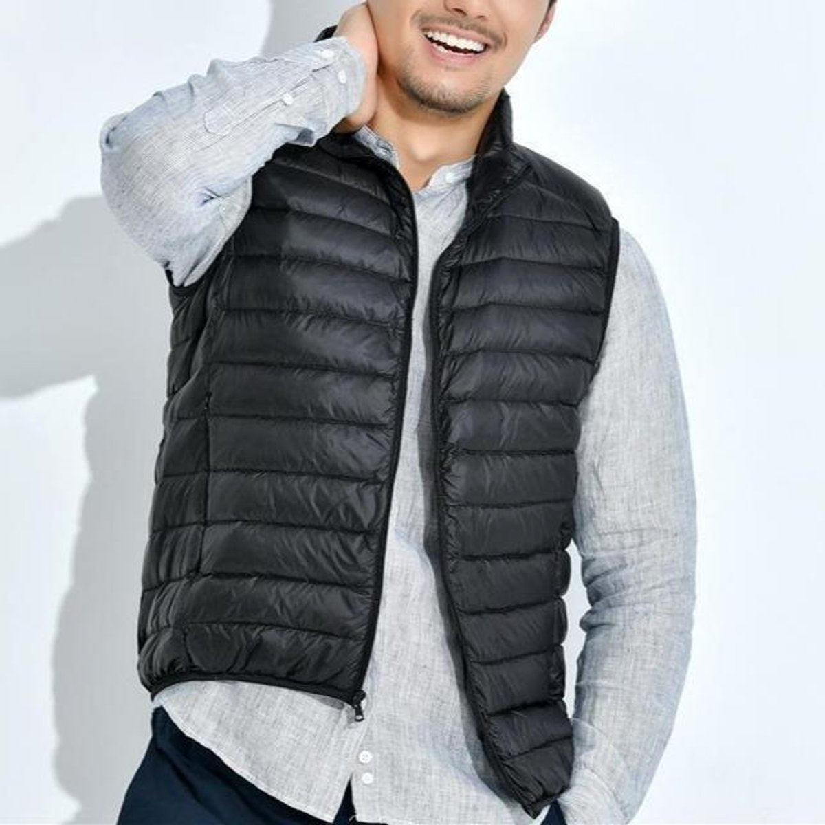 Morgan | Women's Puffer Vest Stand Collar Zip Up