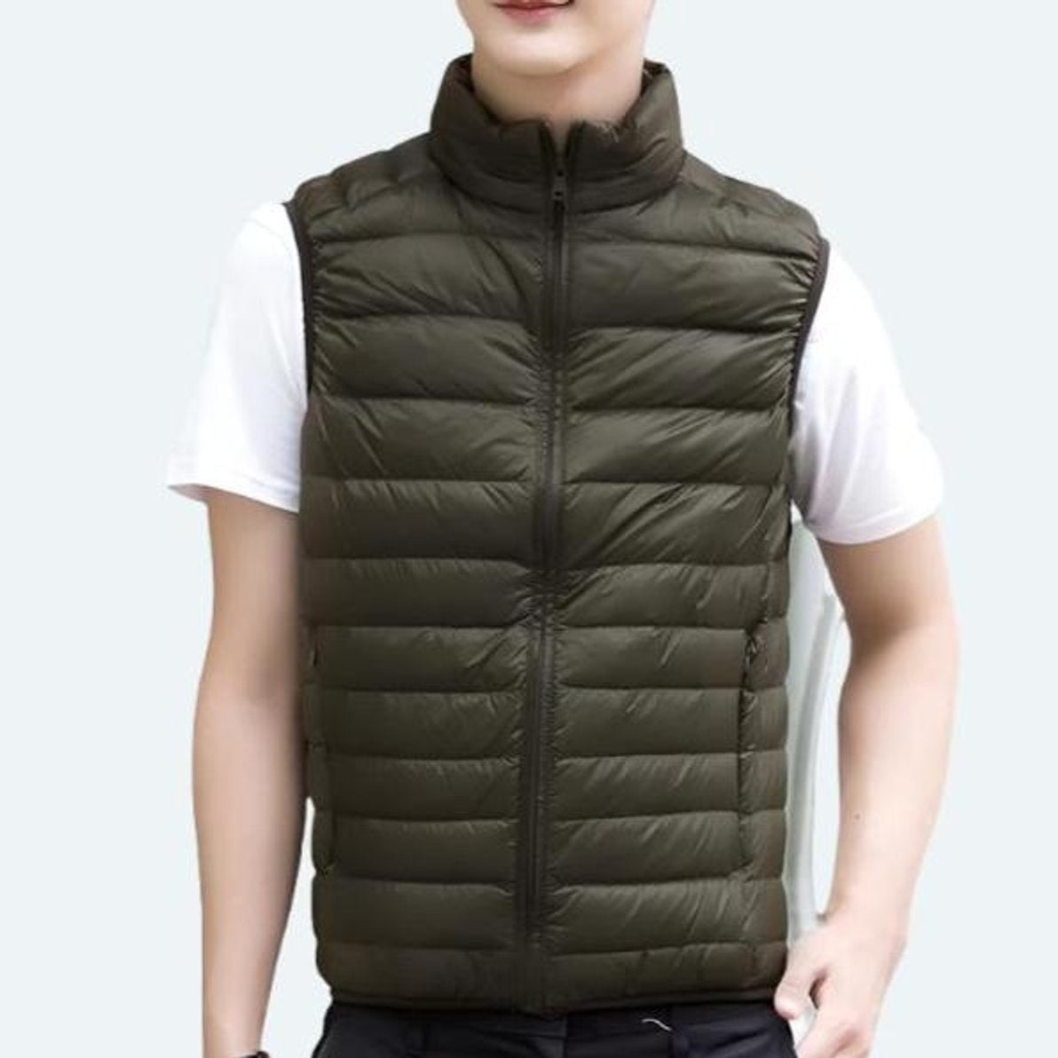 Morgan | Women's Puffer Vest Stand Collar Zip Up