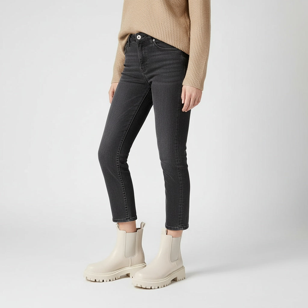 Caroline | Women's Chelsea Ankle Boots Chunky Sole Round Toe