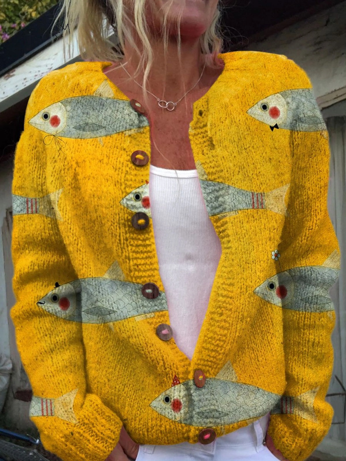 Mia | Women's Floral Cardigan Sweater Button Up Knit Jacket