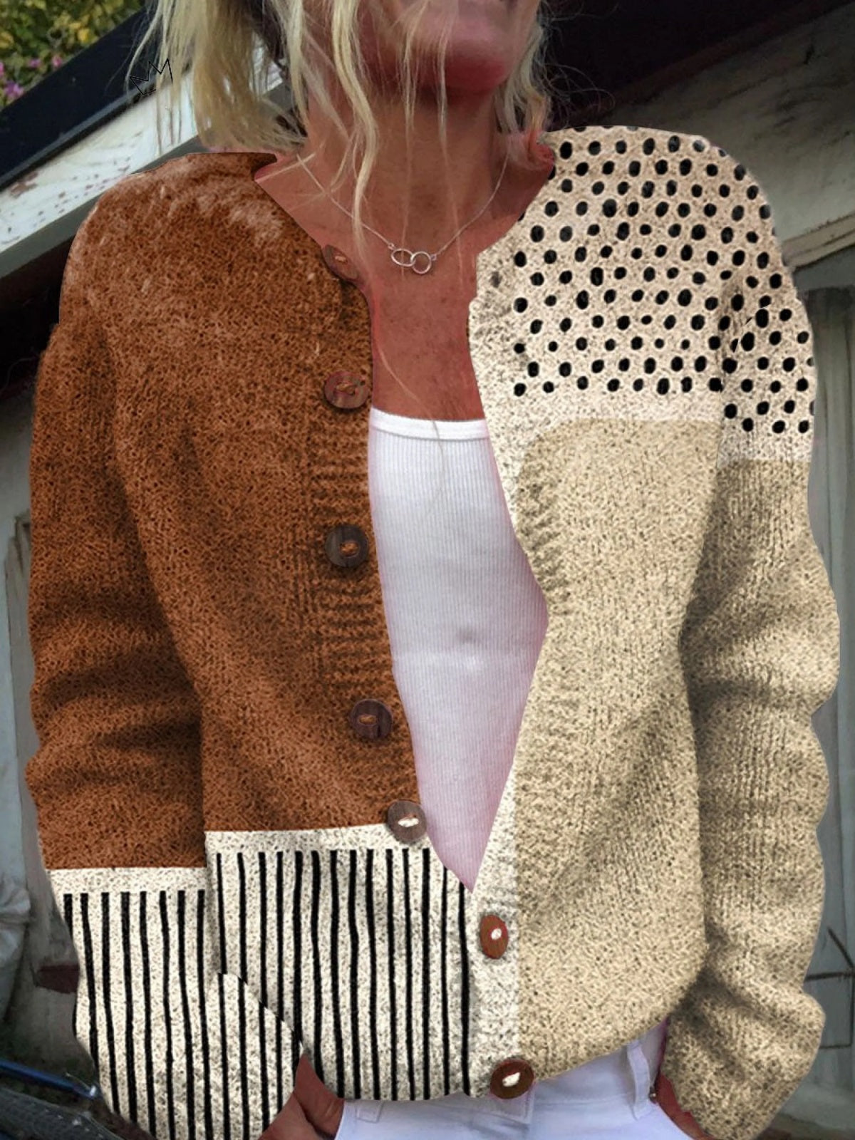 Mia | Women's Floral Cardigan Sweater Button Up Knit Jacket