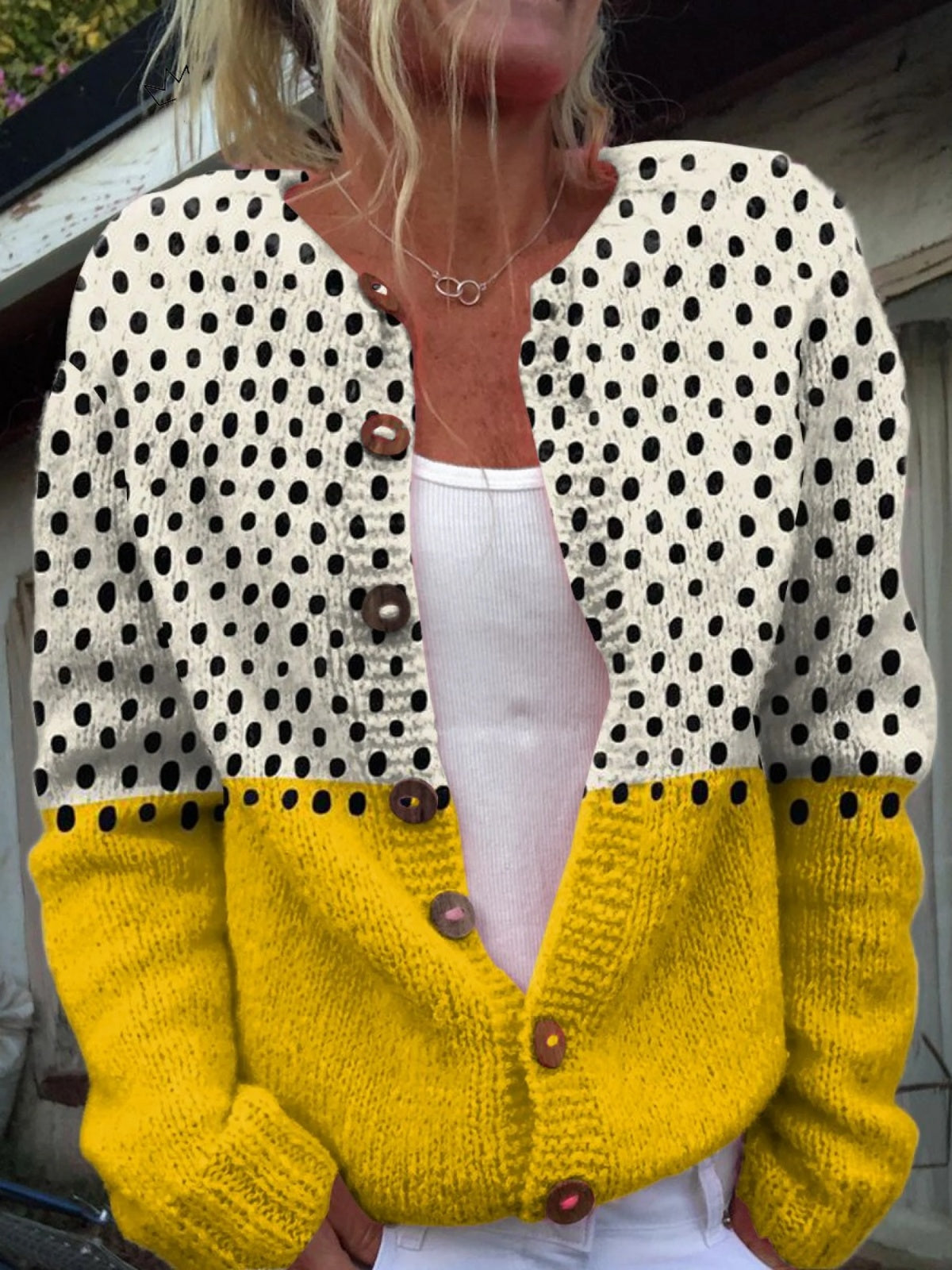 Mia | Women's Floral Cardigan Sweater Button Up Knit Jacket