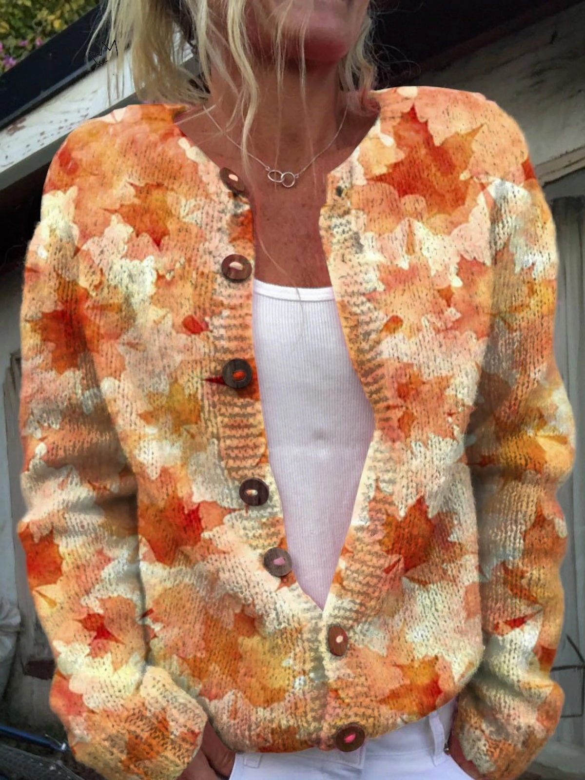 Mia | Women's Floral Cardigan Sweater Button Up Knit Jacket
