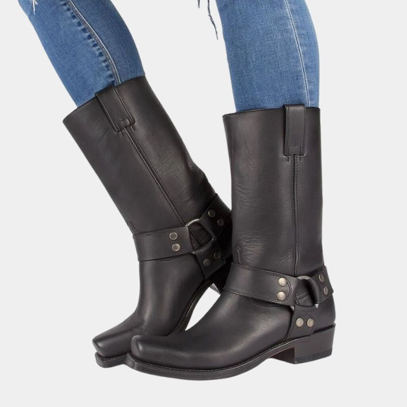 Aiden | Men's Leather Cowboy Boots Tall Buckle Western