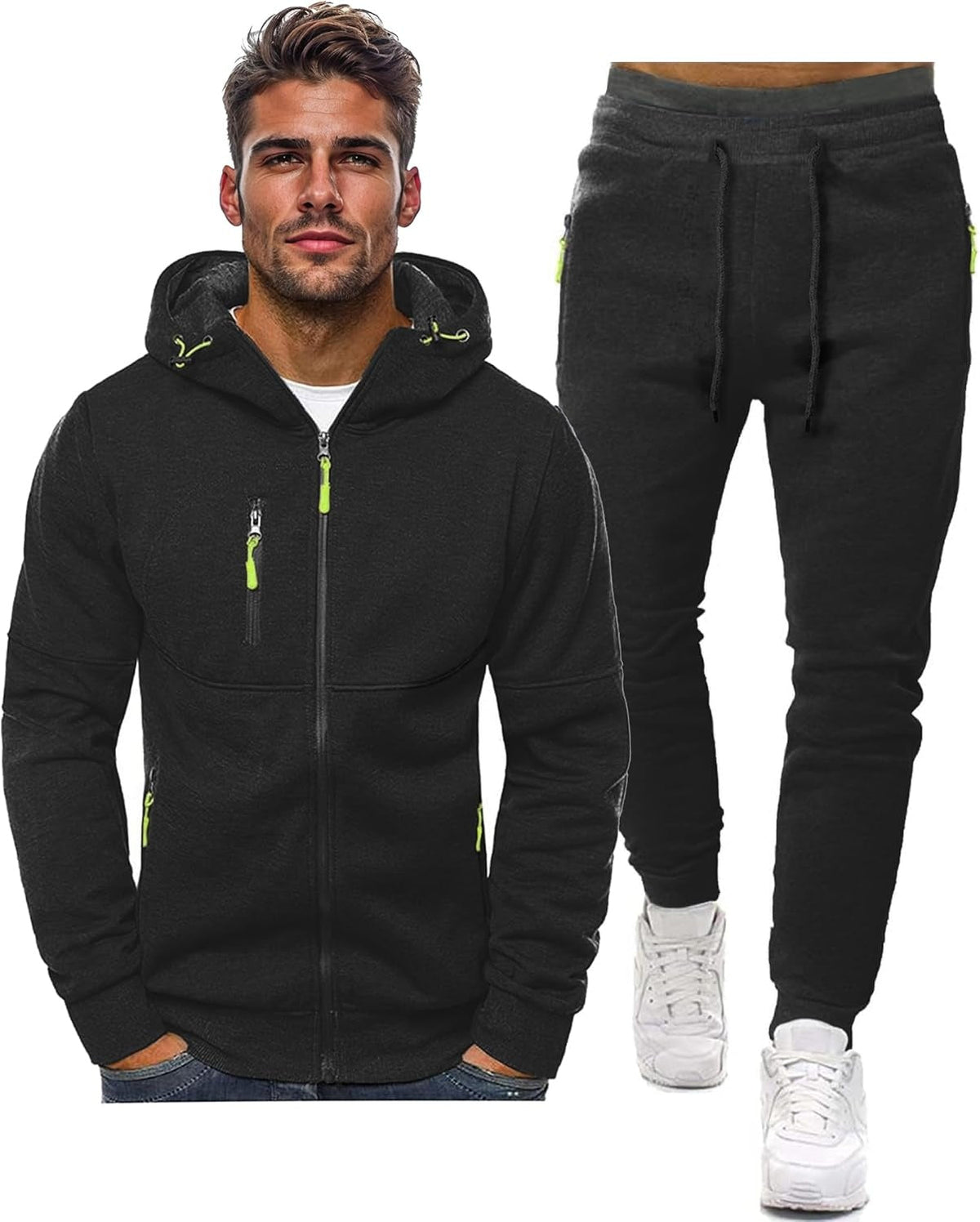 John | Men's Tracksuit Zip Up Hoodie 2 Piece
