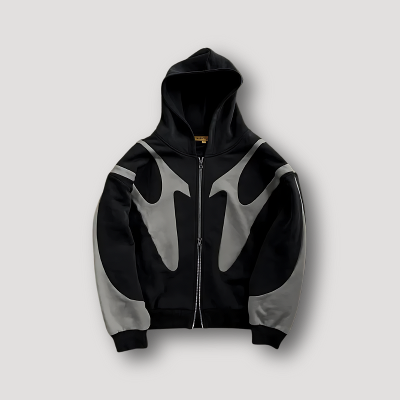 Sebastian | Men's Graphic Zip Up Hoodie Printed Sweatshirt