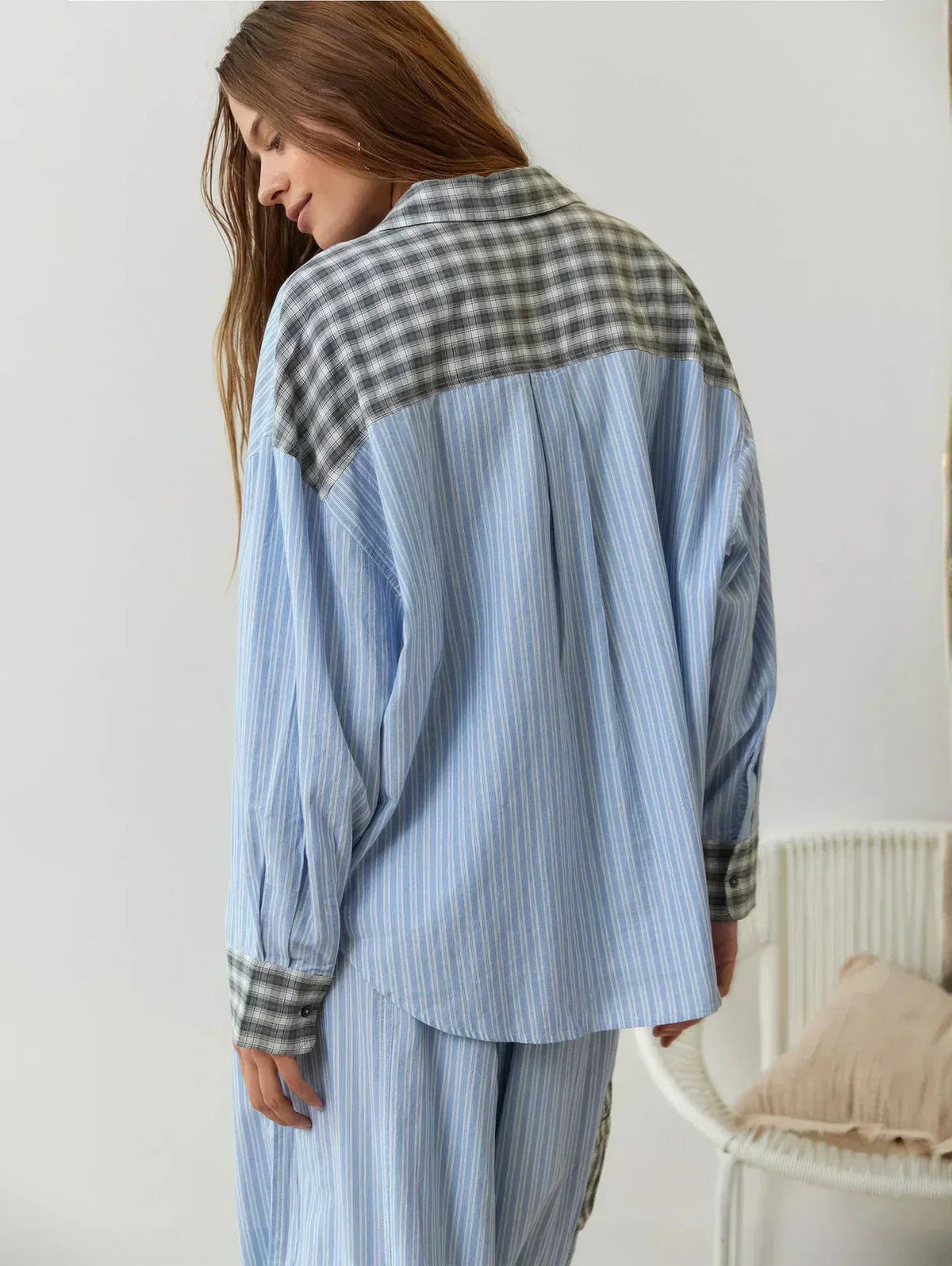 Elena | Women's Plaid Pajama Set Button Up Shirt and Pants