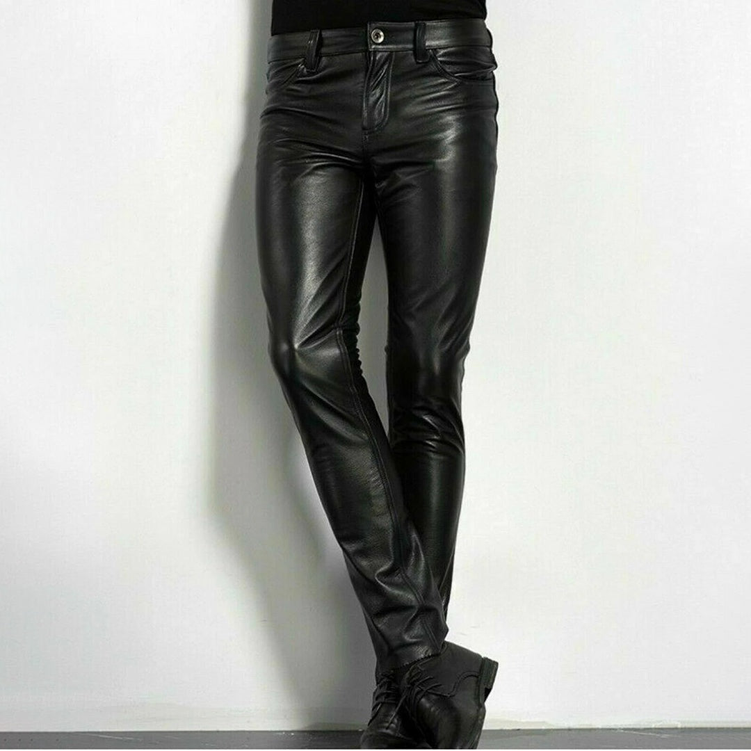 Cameron | Men's Skinny Leather Pants Slim Fit