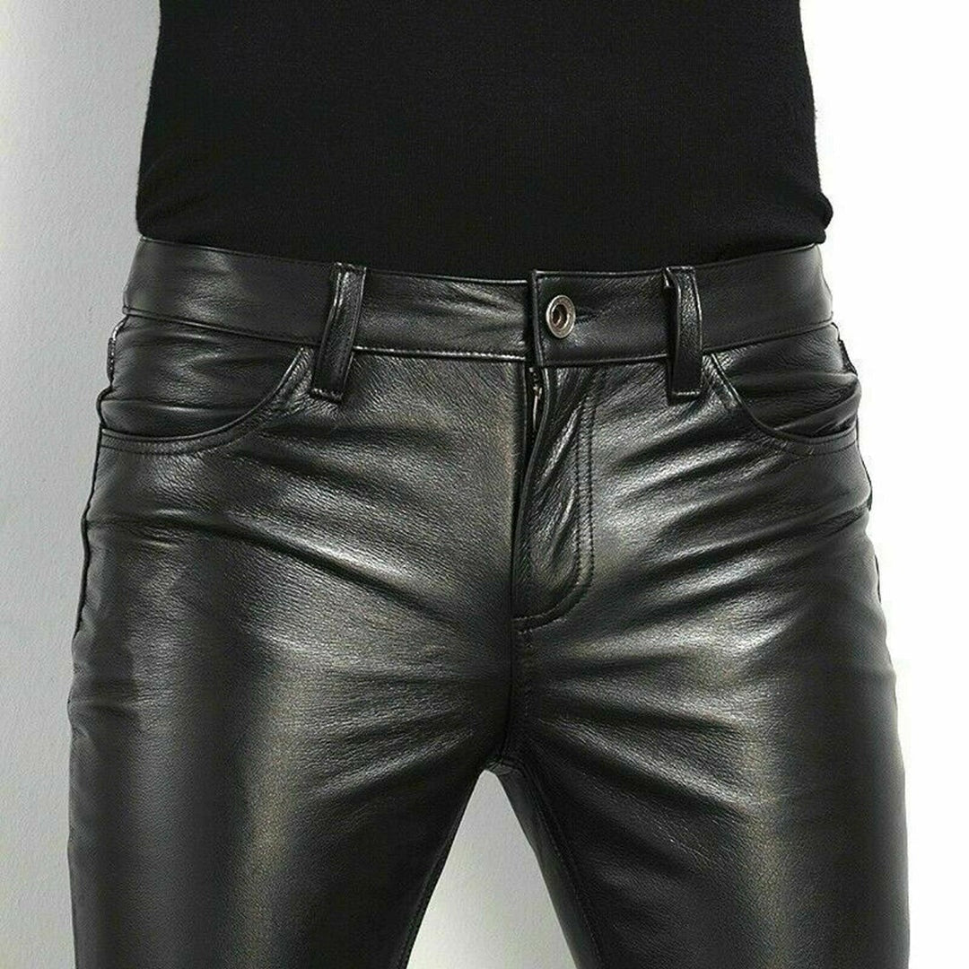 Cameron | Men's Skinny Leather Pants Slim Fit
