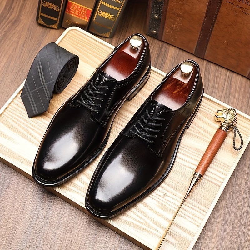 Noah | Men's Leather Derby Shoes Lace Up Oxford Style