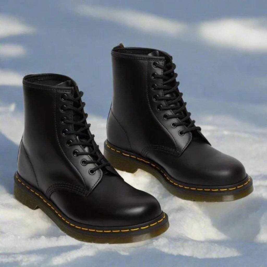 Robert | Men's Leather Combat Boots Lace Up Lug Sole
