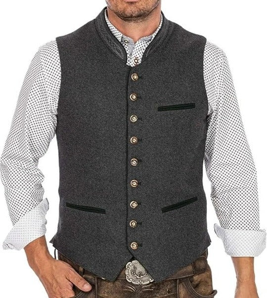 Shane | Men's Traditional Wool Vest Button Front