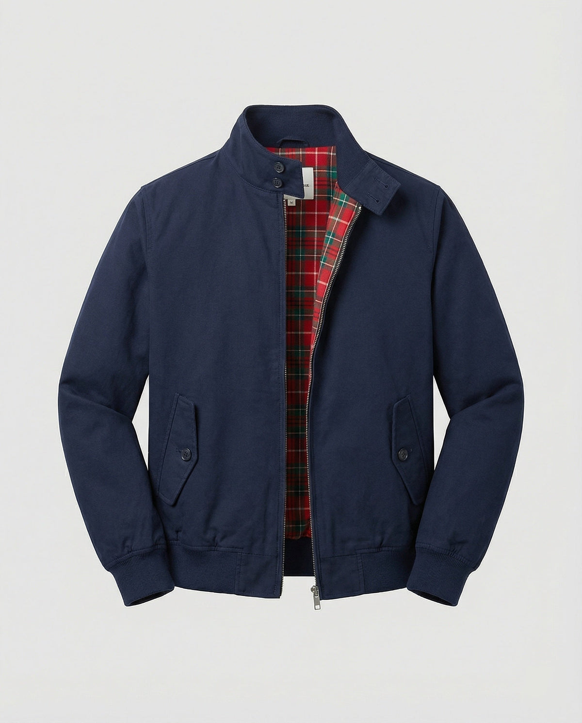 Brett | Men's Harrington Jacket Plaid Lined Zip Up
