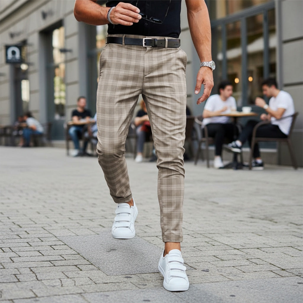 Liam | Men's Plaid Pants Slim Fit Chino